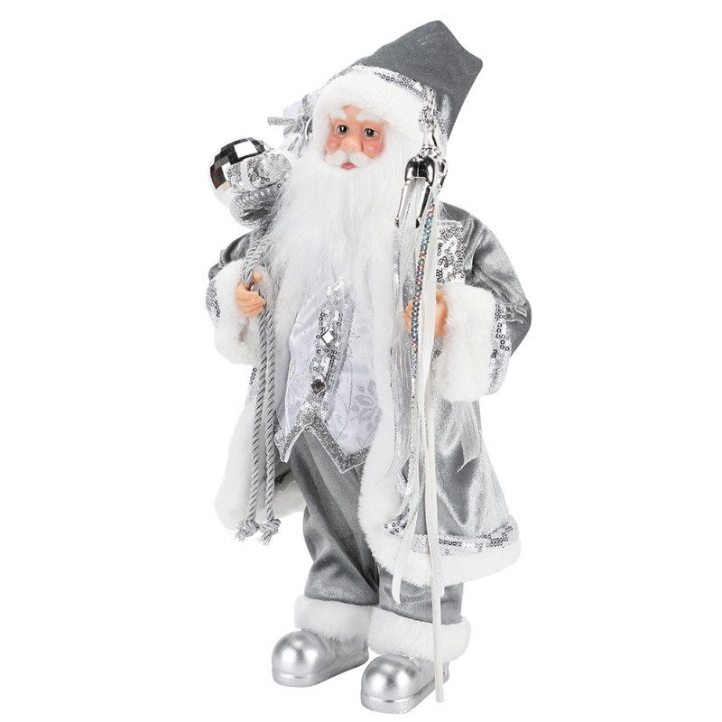 45 ~ 62cm Noël debout santa claus ornement décoration figurine collection tissu festival de vacances de Noël en peluche