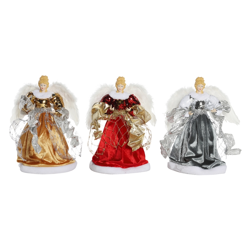 23 ~ 40cm Christmas Angel Ornements Décorations Arbre Top Figurines Collection Poupée Festival de Noël Xmas Vacances Série de Noël