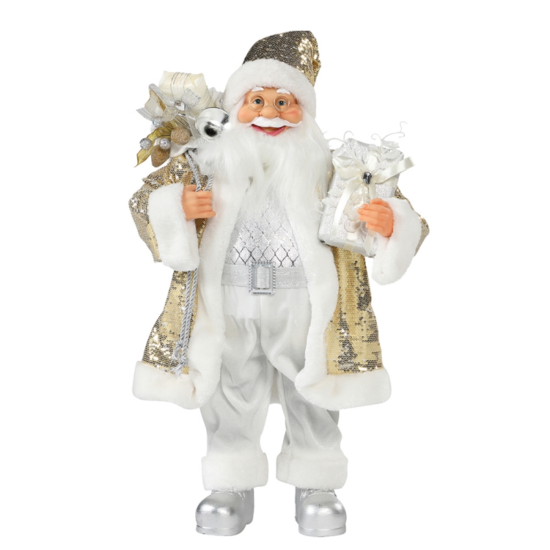 30 ~ 110cm Noël Santa Claus Ornament Deluxe Décoration Festival Figurine Collection Traditionnelle Noël