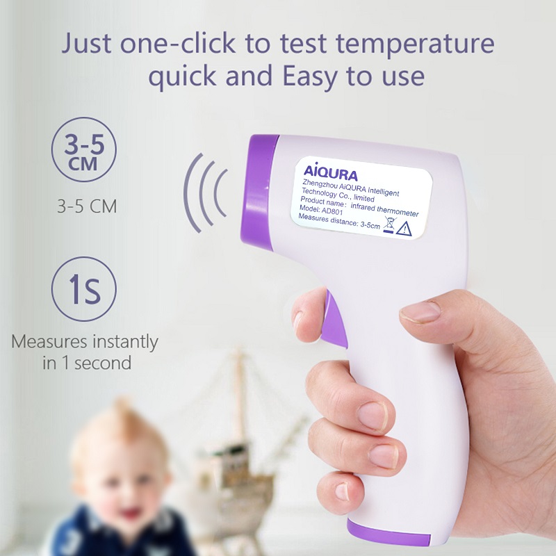 CE approuvé de la fièvre clinique médicale tête de ménage Thead Thermomètre corporel infrarougenumérique de la températurenon de contact