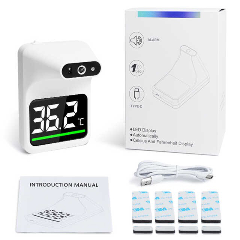 Thermomètre à paroi infrarouge de thermomètre de corps sans contact avec alarme