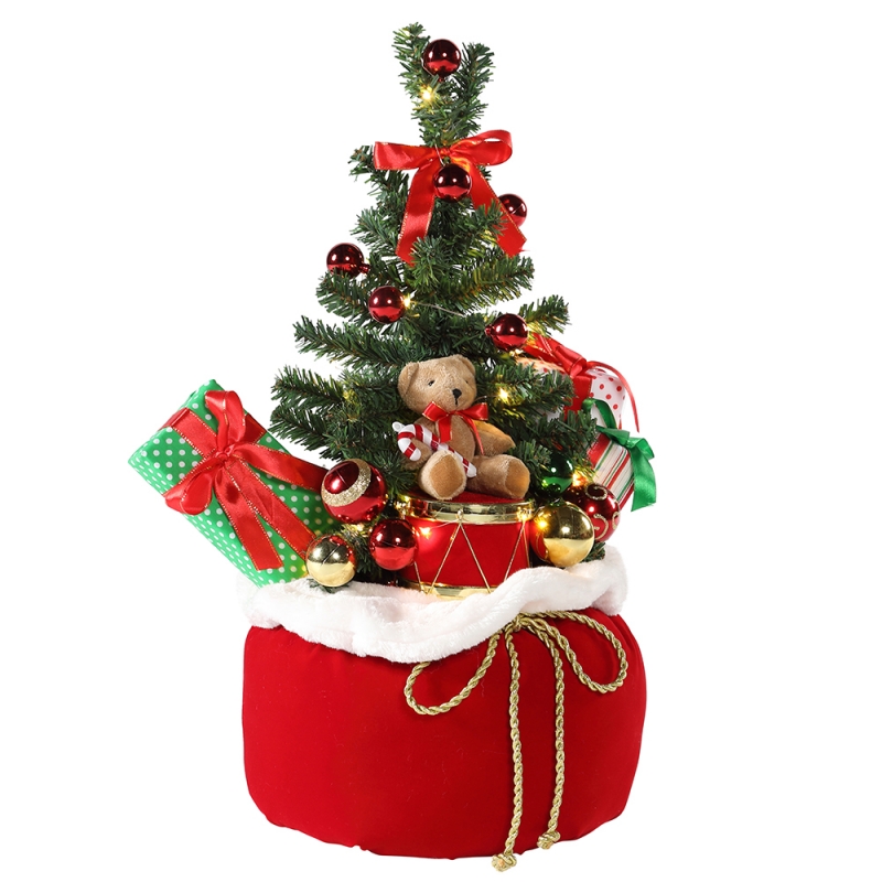 60cm arbre de christmas d'arbre de maison affichage cadeaux sac de cadeaux LED vacances ornement décoration figurine collection collection arbre de Noël