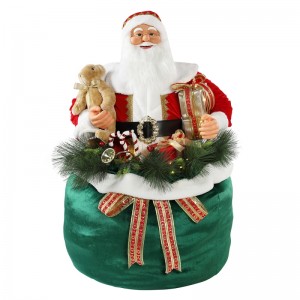 65/85/1155cm Christmas Animated Santa Claus avec éclairage Vacances Musical Ornement Décoration Figurine Collection Traditionnel