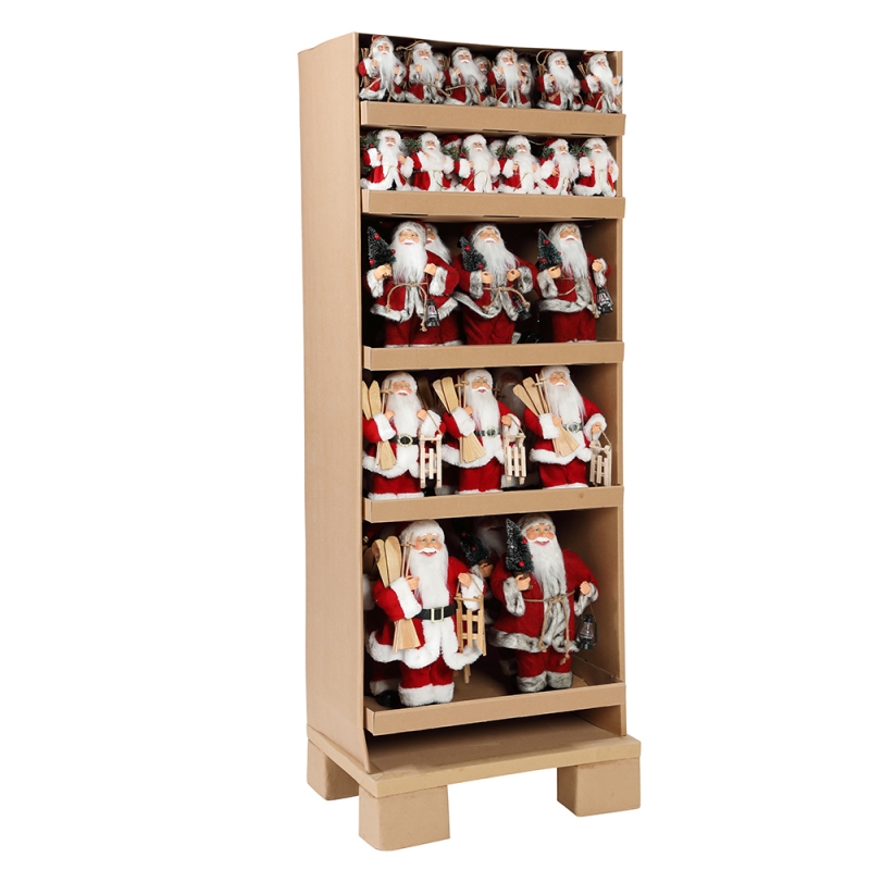 Présentoir Stand Stand Noël Père Santa Claus Décoration Festival Figurine Figurine Collection Traditionnelle Noël