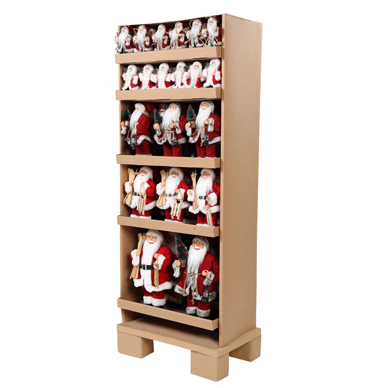 Présentoir Stand Stand Noël Père Santa Claus Décoration Festival Figurine Figurine Collection Traditionnelle Noël