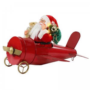 80cm Christmas Musical Animé Santa Claus Assis Rouge Plan Décoration Figurine Classic Ornement Ornement Cadeaux Collection