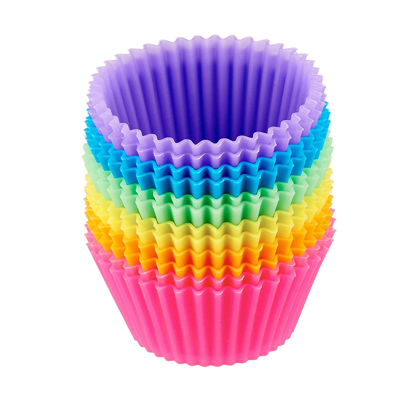 Muffin de cupcake en silicone antiadhésive, cupements de cuisson