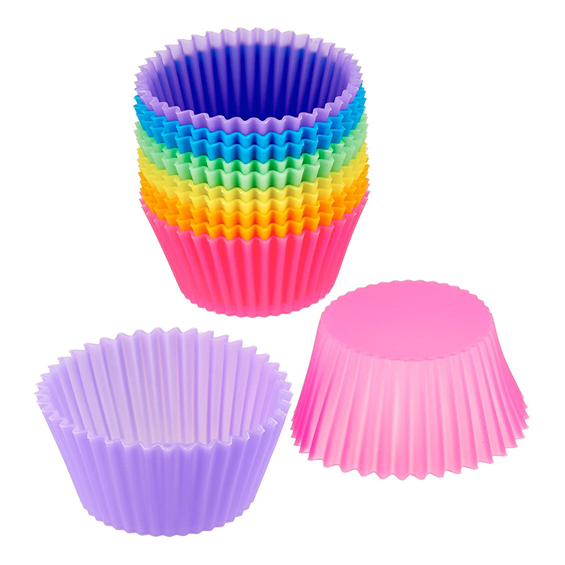 Muffin de cupcake en silicone antiadhésive, cupements de cuisson