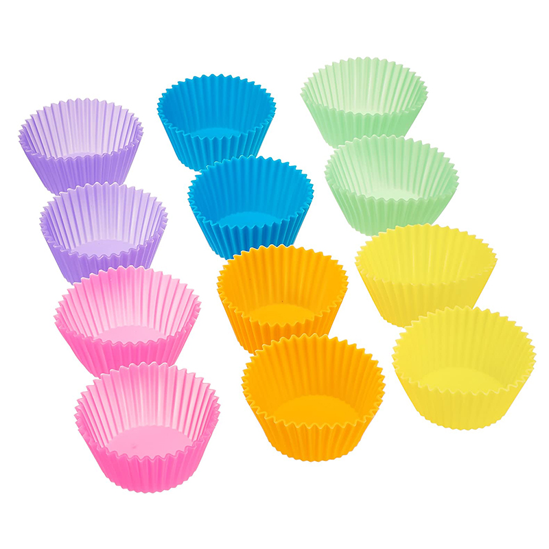 Muffin de cupcake en silicone antiadhésive, cupements de cuisson