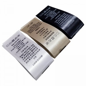 Étiquettes de vêtement au dos pour vêtements légers et produits pour enfants