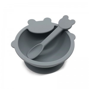 Bols de bébé en silicone de qualité alimentaire avec aspiration, ensembles d\'alimentation pour bébé
