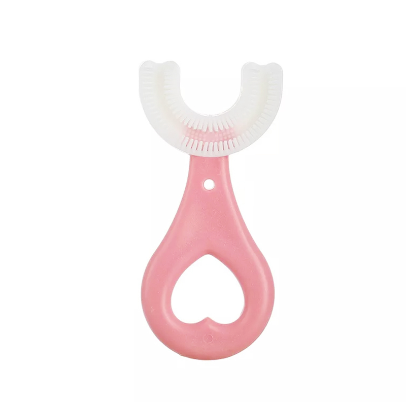 Fourniture d'usine, brosse à dents manuelle pour enfants, pinceau denettoyage de soins buccaux en U Silicone U-Shalt, Nettoyant pour bébé