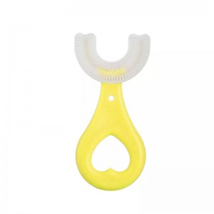 Fourniture d\'usine, brosse à dents manuelle pour enfants, pinceau denettoyage de soins buccaux en U Silicone U-Shalt, Nettoyant pour bébé