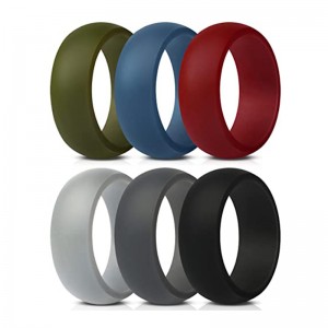 Outlet usine, bagues de silicone personnalisées pour hommes, mariage BNAD