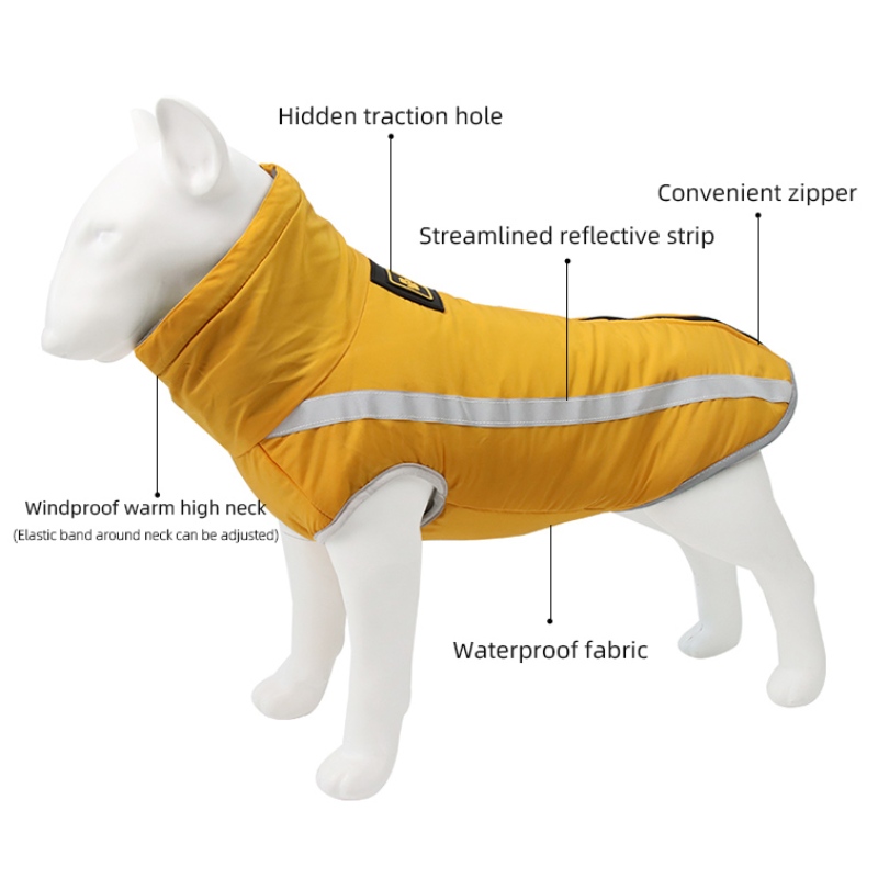 MOQ faible Coût abordable Version classique Veste de pluie chien Vêtements de chien