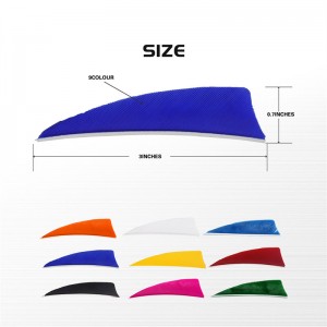 Elongarrow 172313 3Inches bouclier la plume de Turquie pour les flèches de tir à l\'arc