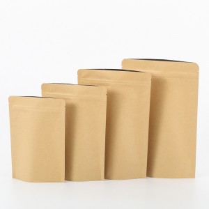 Kraft Paper Zipper Stand Up Sac