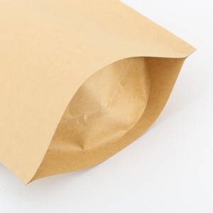 Kraft Paper Zipper Stand Up Sac