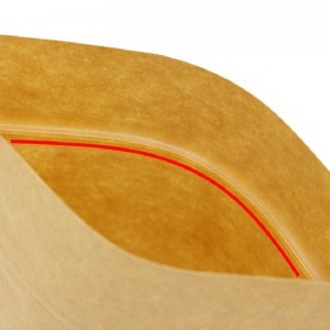 Kraft Paper Zipper Stand Up Sac
