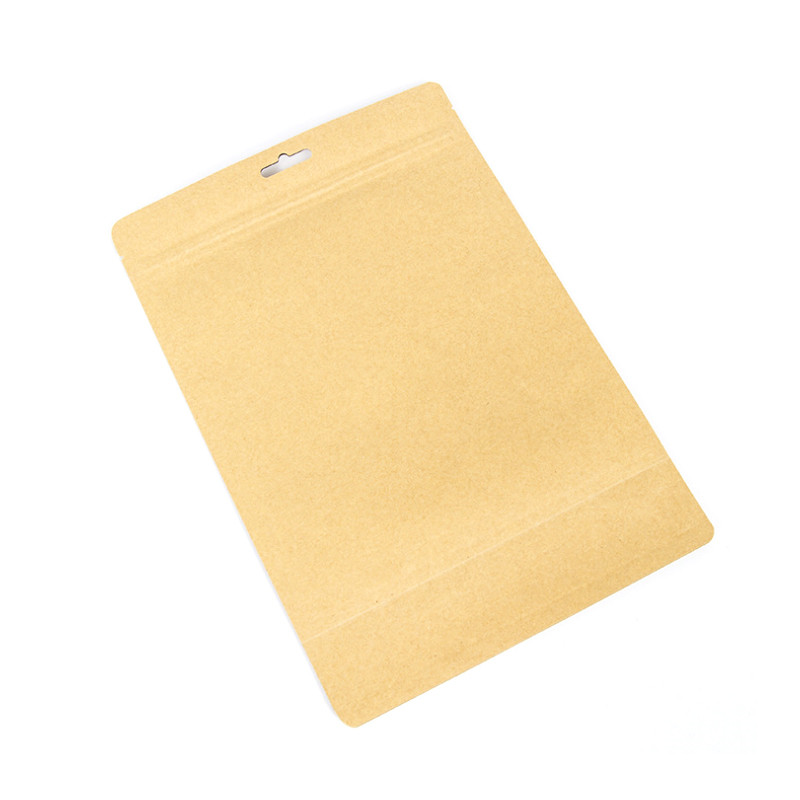 Sac debout de papier kraft à fond plat
