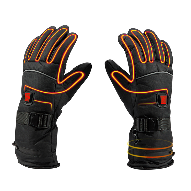 Batterie unisexe Gants chauffants, gants rechargeables chauffants électriques pour motocyclette d'hiver