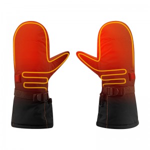 Gants en cuir chauffants électriques d\'hiver 2200mAh, Gants de chauffage imperméables pour la pêche