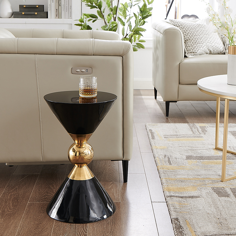 Table d'appoint de luxe Table de consolenoire Nordic Contemporary Corner Table basse