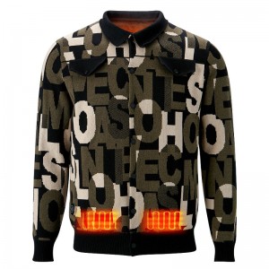 Manteau de style tacheté pour hommes, manteau de vêtements chauffants de batterie rechargeable