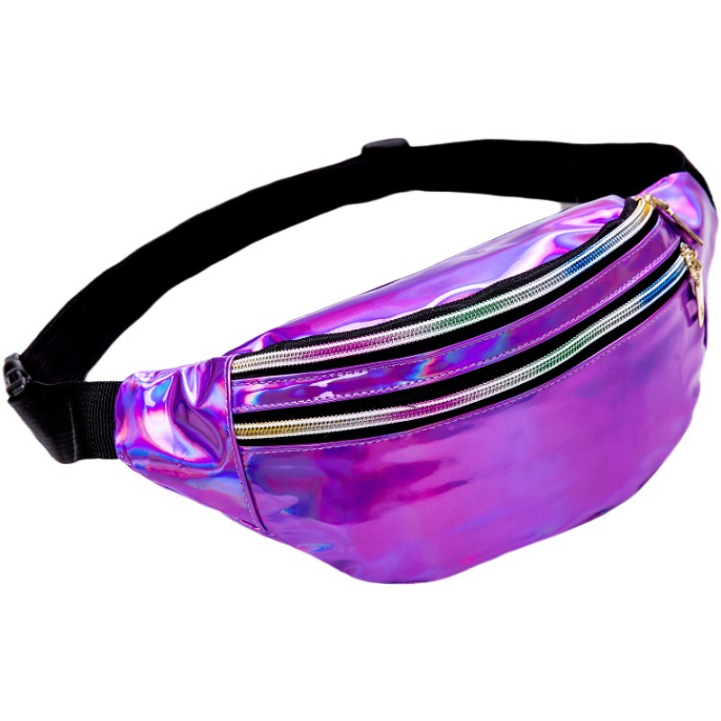 Femmes Mode Grand Espace Sac de voyage imperméable PVC Fanny Pack Sac à taille imperméable