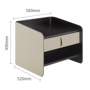 Italien Moderne Design Luxe Big Teamstiques En Cuir Table de chevet Chambre Meubles de chambre à coucher