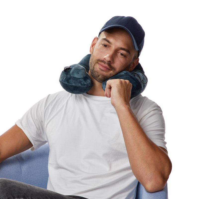 Oreiller de cou chauffé pour voyager, tête portable Twist Coussin de repos de repos