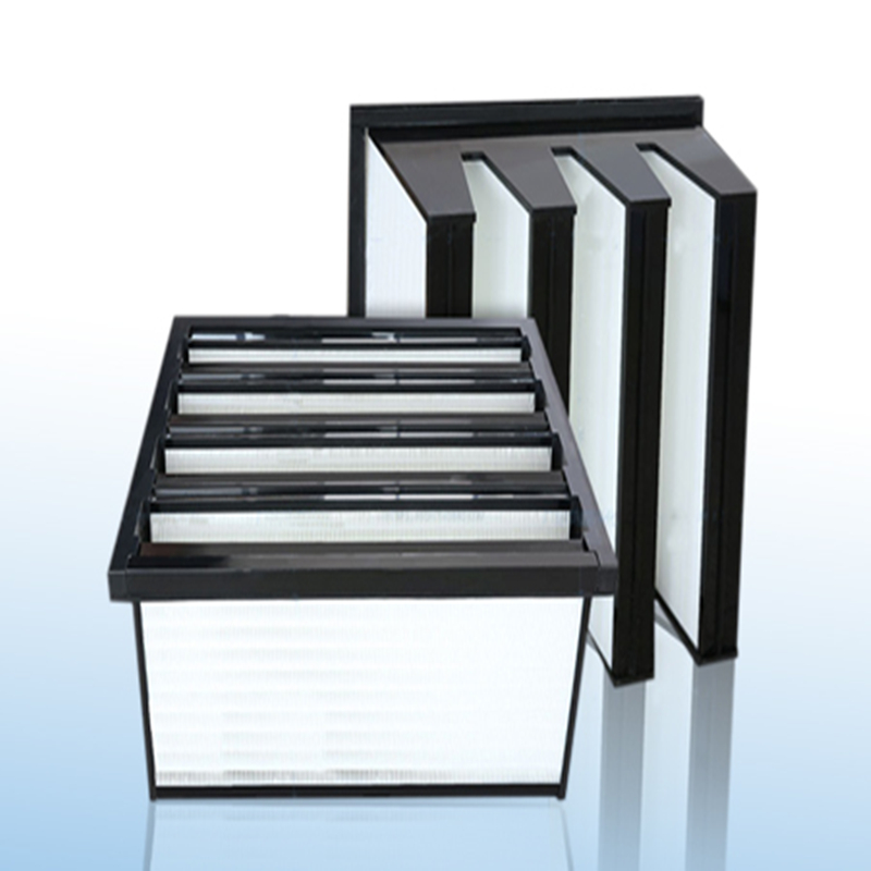 Efficacité moyenne F7 Cadre en plastique 592 x 592x 292mm Mini-plissé Mini-plissé 4 V Banque CVAC Filtre à air HVAC