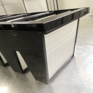 Efficacité moyenne F7 Cadre en plastique 592 x 592x 292mm Mini-plissé Mini-plissé 4 V Banque CVAC Filtre à air HVAC