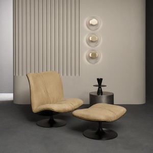Minimaliste Italien Designer de luxe de luxe en fibre de verre Véritable Véritable Chaise d\'accent pivotant pour salon