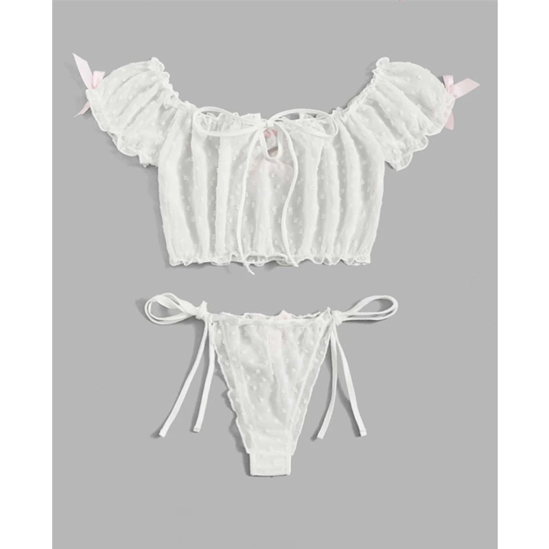 Vente en gros Valentines Day Femme Deux Pièces Bra Culotte Set Erotica Sensuel Sous-vêtements Dentelle Sexy Femmes Lenceria Sexy Lingerie Sexy Lingerie