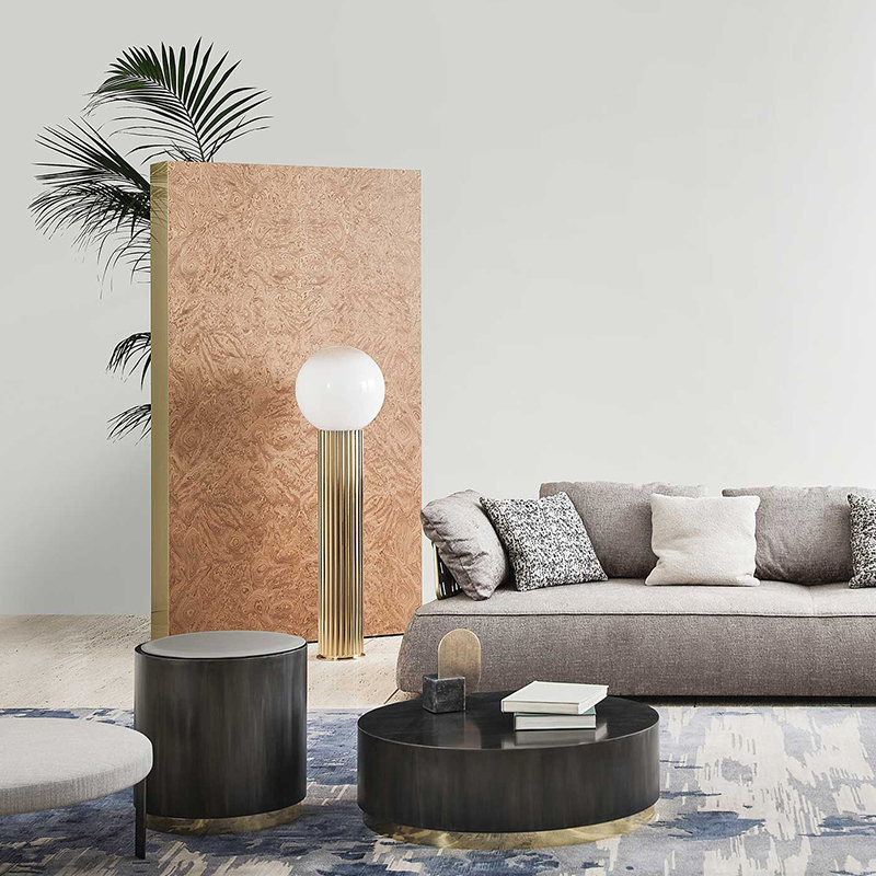 Table basse en acier inoxydable de luxe moderne design italien pour meubles de salon