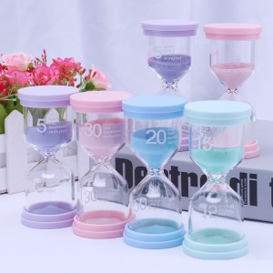 Tempérons de sable pour enfants, jouets d\'apprentissage d\'âge préscolaire, minuteries colorées 1/3/5/10/15/30 minutes de la minuterie de la classe, timeur de brosse à dents de sablier, jouets sensoriels