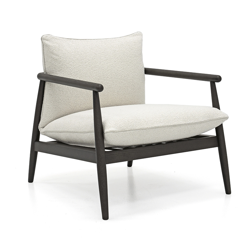 Chaise de canapé unique de tissu de chaise minimaliste moderne Nordic Chaise d'accent pour salle de séjour pour salon