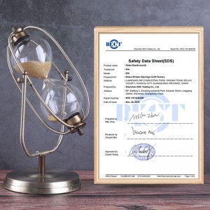 Horloge en métal de minuterie pivote de sable de style européen salon décoration décoration ornements cadeau d\'anniversaire30/60 minutes time sablier