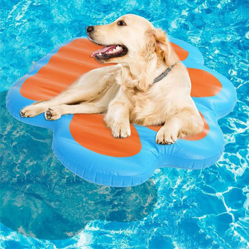 Rangée d'animaux de compagnie flottante gonflable en PVC d'usine pour chien, flotteur de chien pour la piscine, séjour gonflable flotteur sec pour chiens