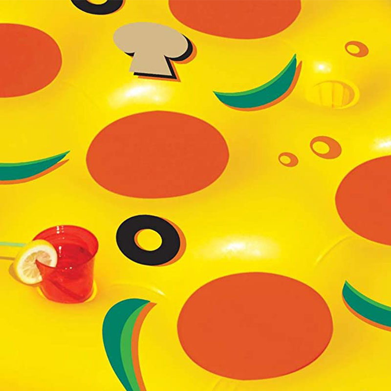 PVC Gonflable Grand flotteur adulte Pizza flotteur, jouet d'eau pour piscine, plage