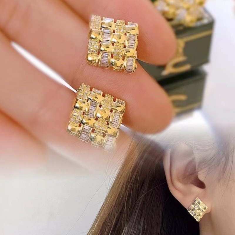 Boucles d'oreilles à hoop en or tuochen Design 9K/10K/14K/18K Gold Hoop Boucles d'oreilles pour femmes