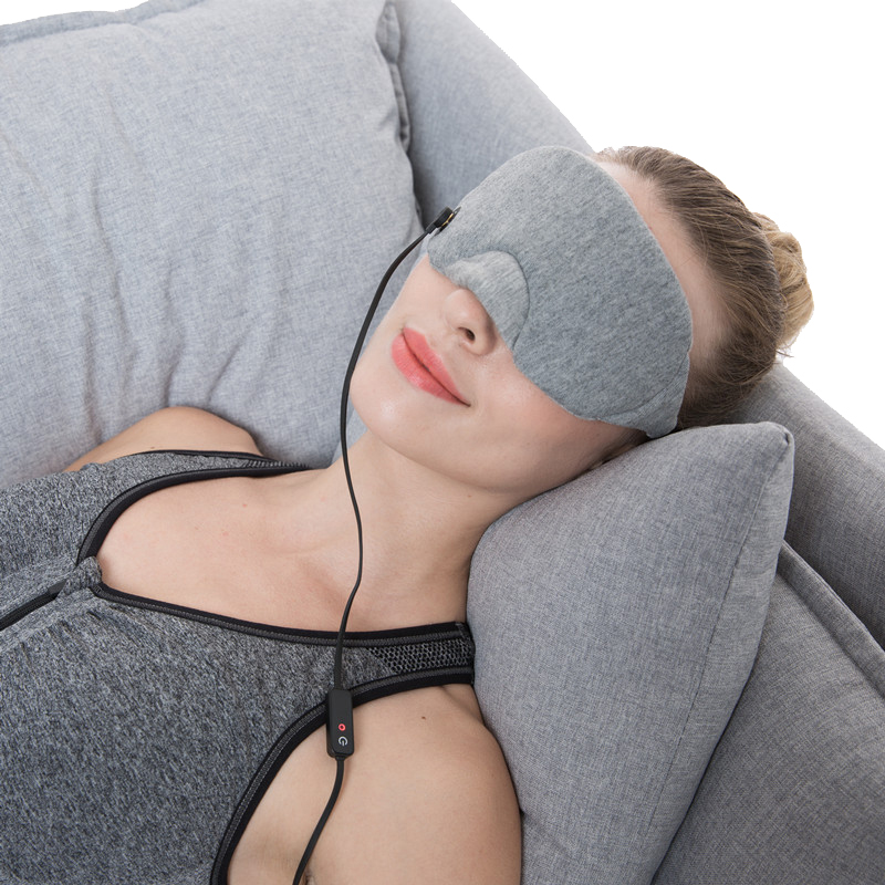 Masque d'oeil de voyage de logo personnalisé, plaque chauffante personnalisée pour dormir