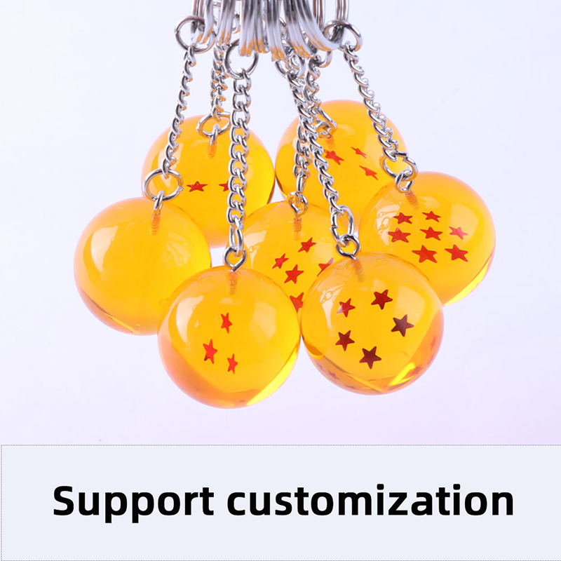 Dragon Ball Z 7 Stars Balls 2,7 cm Figures PVC Toys Toys Keychain Star Star Dragon Ball Z Keyring Cartoon Fans Collection denouveaux cadeaux pour les enfants