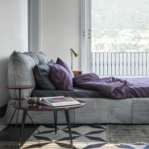 Italien Minimalist Designer haut de gamme Master King Size Lit en cuir à double lit moderne