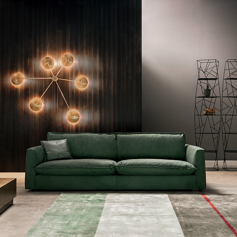 Design italien Baxter Modern Luxury Le cuir en cuir pour le salon