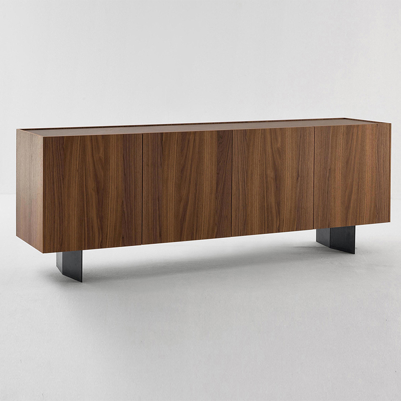 Nordic Modern Walnut Wood Boîte en bois armoire à télévision en bois salon