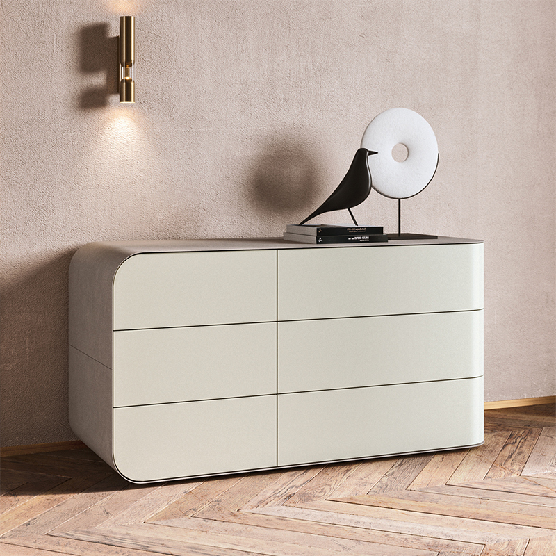 Meubles de maison moderne Bouette buffet blanc en bois blanc pour salle à manger