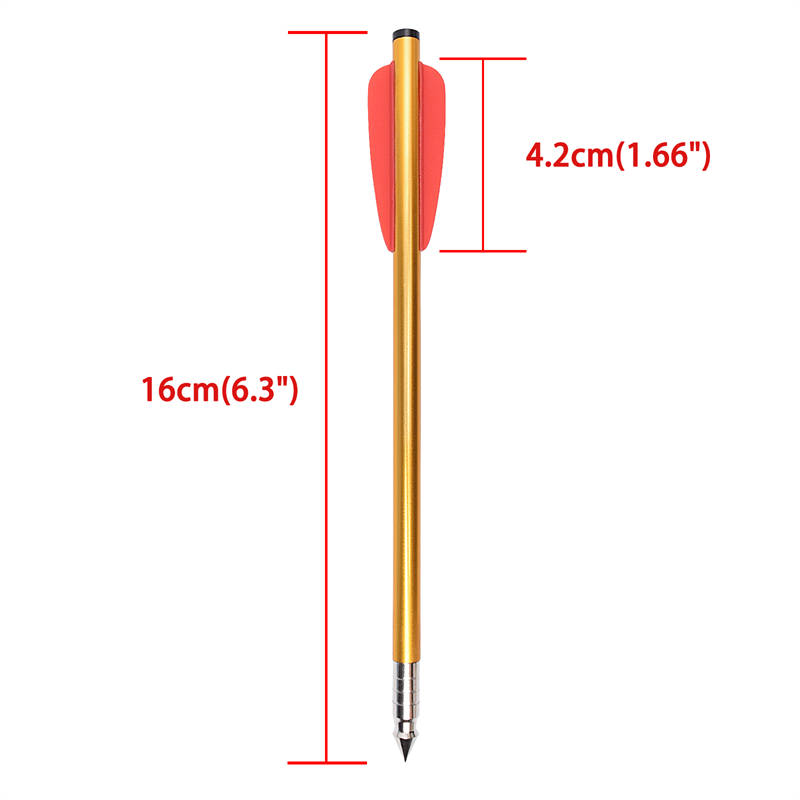 Elongarrow 160 mm Gold Color Shaft Pistol Crossol Flèche Boulons de flèche