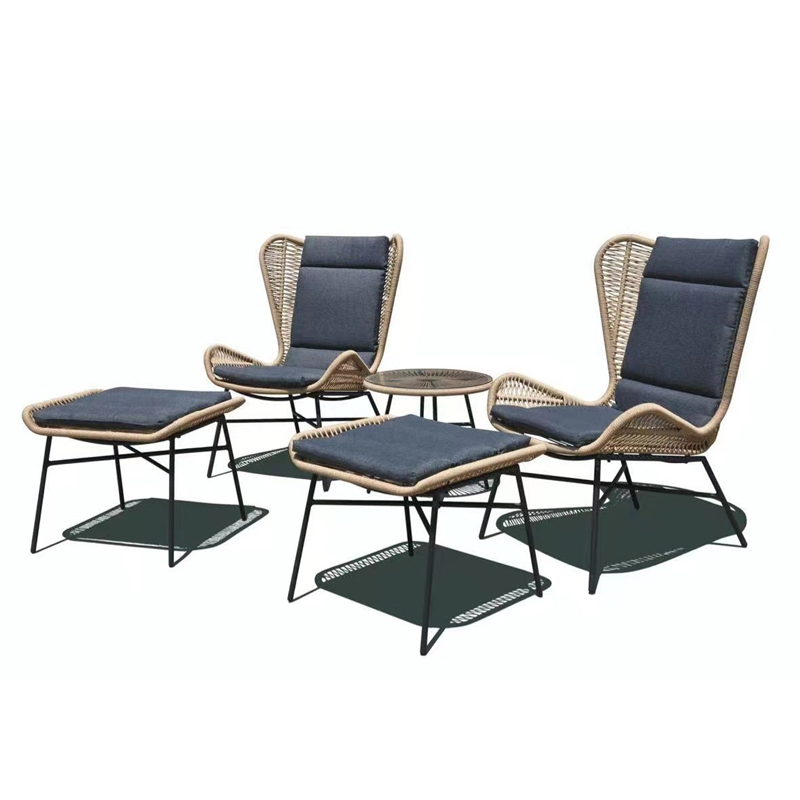 Ensemble de canapé en acier&wicker 5pcs